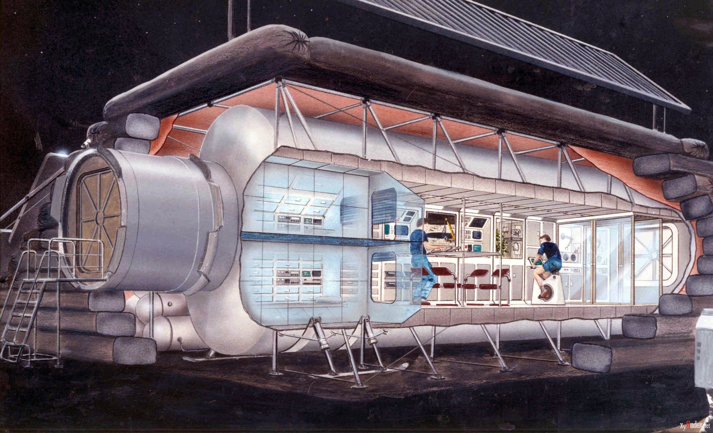 Проект фантастика. Лунная база концепт. Космический дом. Дом космический корабль. Космический жилой модуль.